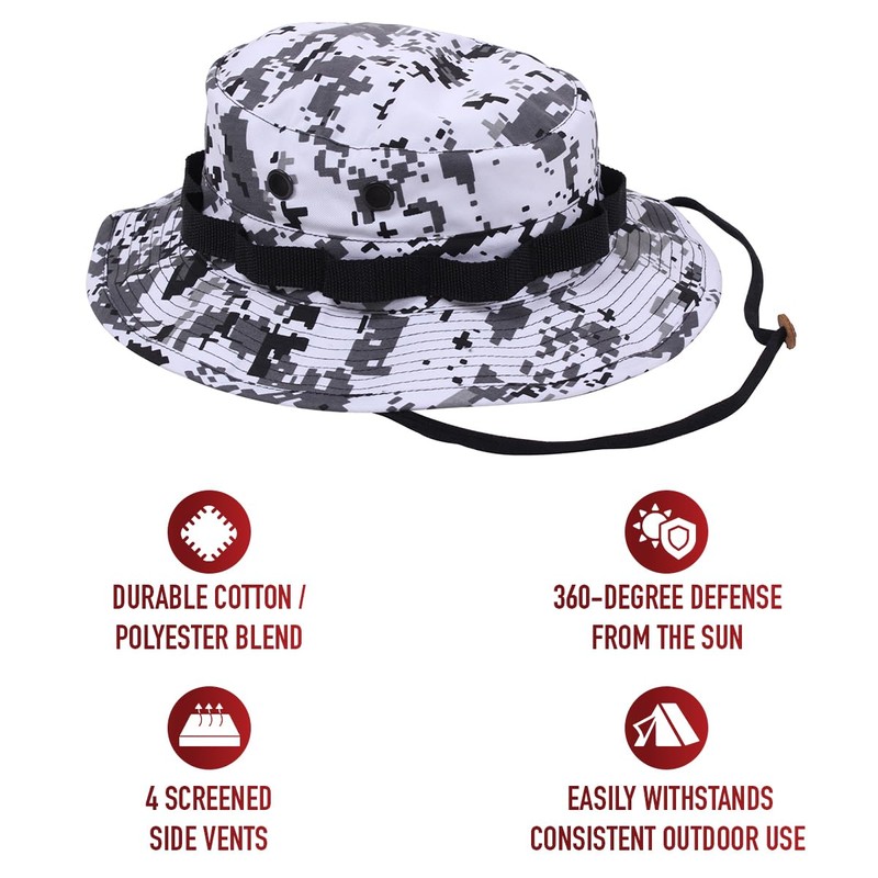 Rothco Camo Boonie Hat Bucket Hat Military Hat