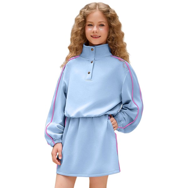 Mirawise Girls Activewear Sets Long Sleeve Crop Tops Tracksuit with