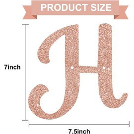 TONIFUL Rose Gold Happy Birthday Banner - NO DIY,Pre-Strung-Glitter Birthday Garland Sign Garland for Kids and Adult Birthday Party Decorations & Decor