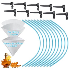 Maple Syrup Tapping Filter Kit, 10 Maple Tree Taps 3 Filters 10 Food Grade 3ft Tubing, Maple Syrup Spile Drop Lines Extractors Sugaring Starter Supplies for Pure Birch Maple Syrup Collection