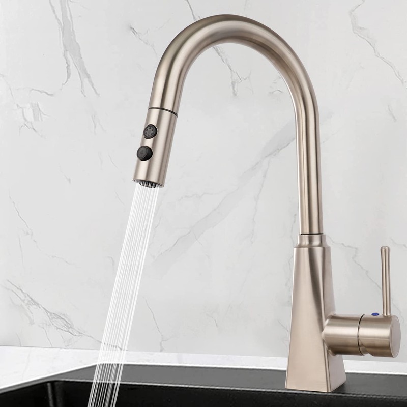 Hibbent Pull Out Sink Sprayer, 2 Function Kitchen Faucet Head,