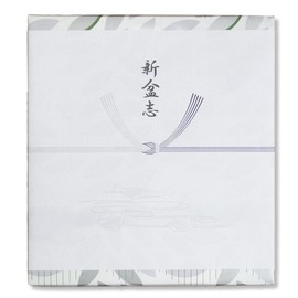 Morita Garden of Tea Incense Ceremony, Offering and Crude Ceremony, For Buddhist Relations, "Shi (Moon)" Sencha (100 g) x 2 Bags & 1 Bag of Okaki, Can Be Engraved with Buddha Name (Mizuhiki Purple