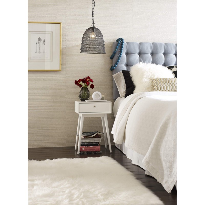 Elle Decor Rory Mid-Century Side Table, Modern Accent Bedside Nightstand,