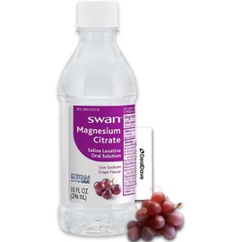 Deal Dave- “Card + Swan Solución Oral de Citrato de Magnesio 10 oz, Sabor a Uva