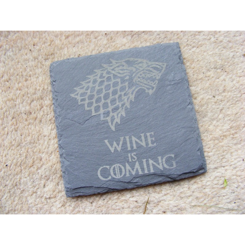 FastCraft SLATE GAME OF THRONES INSPIRED COASTERS DRINKS MAT ENGRAVED