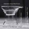 LeYin Tea Filter, Nylon Strainers,Kungfu Tea Funnel, with Base (transparent)