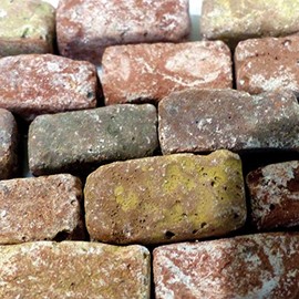 Building Blocks, Brick Red, Pack of 80, Made in Germany, Suitable for the Construction of Cribs Different Structures