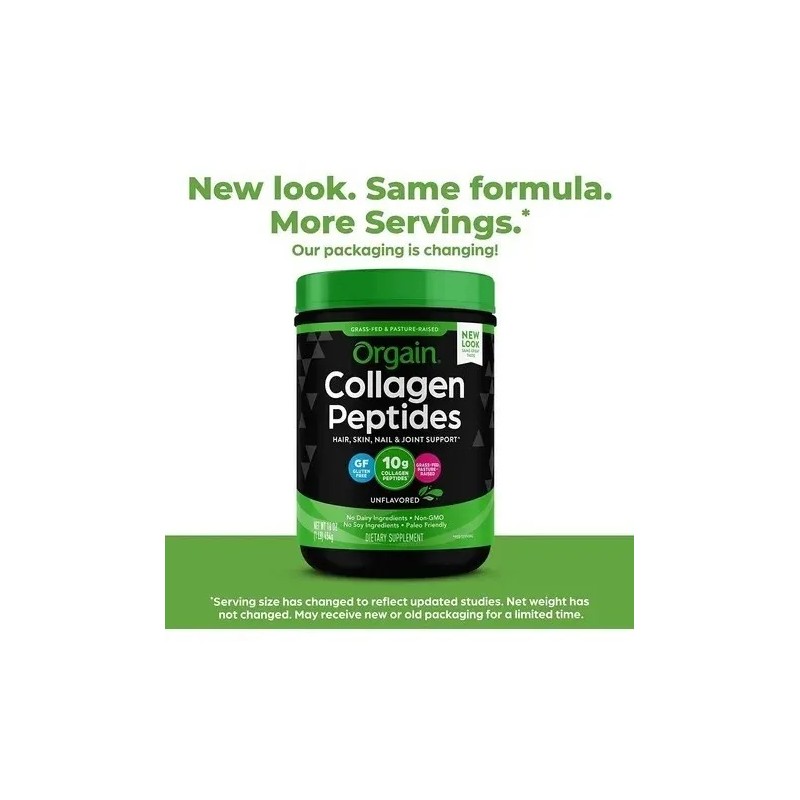 Orgain® Collagen Peptides Sin Sabor 454 Gr | Péptidos Polvo