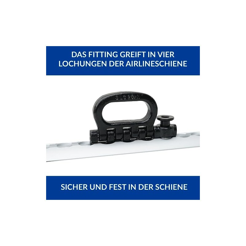 2 x quadruple fitting end fitting for airline rail 4000