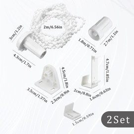 Set of 2 Roller Blind Klemmfix Replacement Parts, Klemmfix Bracket for Roller Blind (17 mm / No Drilling / PVC) Roller Blind Klemmfix Replacement Parts, Replacement Parts for Roller Blind Head