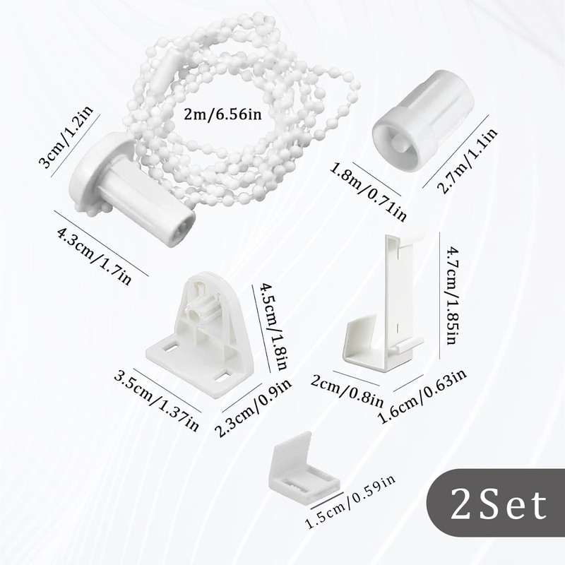 Set of 2 Roller Blind Klemmfix Replacement Parts, Klemmfix Bracket