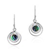 Cascading Orbits Abalone Shell .925 Sterling Silver Dangle Earrings