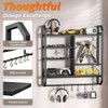 Nidouillet 34" Gaming Floating Shelves, Large LED Wall Mounted Display