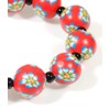 Style ARThouse Robyn, Red Millefiori Polymer Clay Stretch Bracelet Size