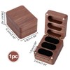 PH PandaHall Solid Wood Ring Box, 3 Slot Ring Box