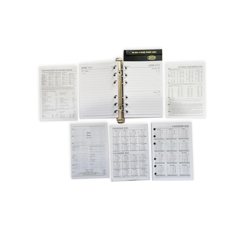 New Day a Page Diary Inserts 2025 Suitable for Middle