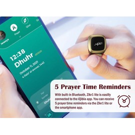 Hitopin Smart Ring Counter, Smart Tasbih Zikr Ring, Muslim Islamic Prayer Smart Rings,Tasbih Counter Smart Ring, Digital Electronic Smart Tally Counter, Tasbeeh Smart Counter for Prayer (Brown,18mm)