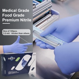 FINITEX Nitrile Disposable Gloves Medical Exam Gloves - 1000 PCS Latex-free Examination Purple Chemo Food Gloves (Large)