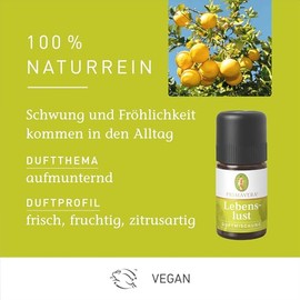 Primavera PRIMAVERA Lebenslust Duftmischung 5 ml - Grapefruit, Spearmint und Limette - Aroma?l, Duft?l, ?therisches ?l Aromatherapie - aufmunternd - vegan