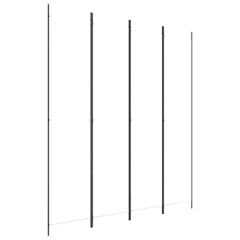 4-Panel White Fabric Room Divider 78.7"x86.6" Screen & Dividercolor: White