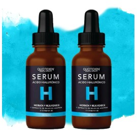 Kit 2 x Serum Acido Hialuronico Concentrado Facial Antienvejecimiento Con Vitamina B5+ Extracto Azafran - Suero Antiedad Cuidado Facial Hidratante - Skin Care - Lineas de Expresión - Skincare -Paquete