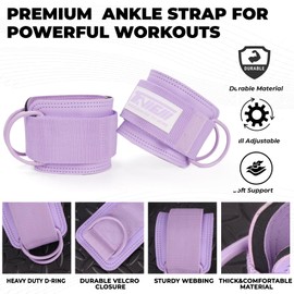 TAVIEW Ankle Straps Cable Machine Attachment for Gym - Cable Kickback Ankle Straps - Padded Ankle Cuffs for Glute Kickbacks and Leg Workouts