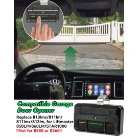 813LMX 811LMX for Liftmaster Garage Door Opener Remote Replacement, Garage Opener 813lm for liftmaster 850LM, 860LM, STAR1000, 12 Dip Switch Remote for Lift Master Commercial Door Operator