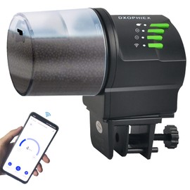 DXOPHIEX WiFi Fish Feeder Automatic Fish Feeder Automatic Dispenser Vacation for Aquarium and Turtle Tank with Feeding Ring