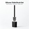 Wall Mounted Silicone Toilet Brush for Bathroom Cleaning – Flat