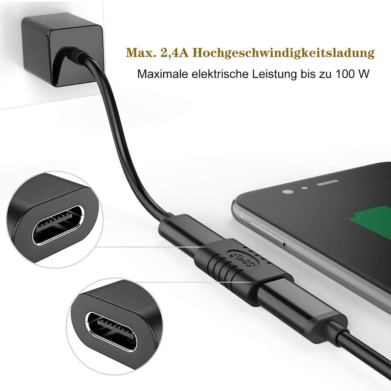 VMOJO USB C Adapter Female to Female USB C Coupler