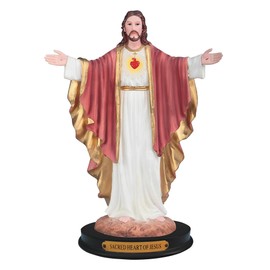 ICE ARMOR 12" H Sacred Heart of Jesus with Open Arms Statue Holy Figurine Religious Decoration