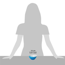 Omada Design Salatschüssel für Pasta und Salat, Schale aus zweifarbigem beständigem Kunststoff, Made in Italy, Trendy Linie, 14cm Durchmesser, 0,5lt Kapazität, geeignet für den Geschirrspüler, Türkise