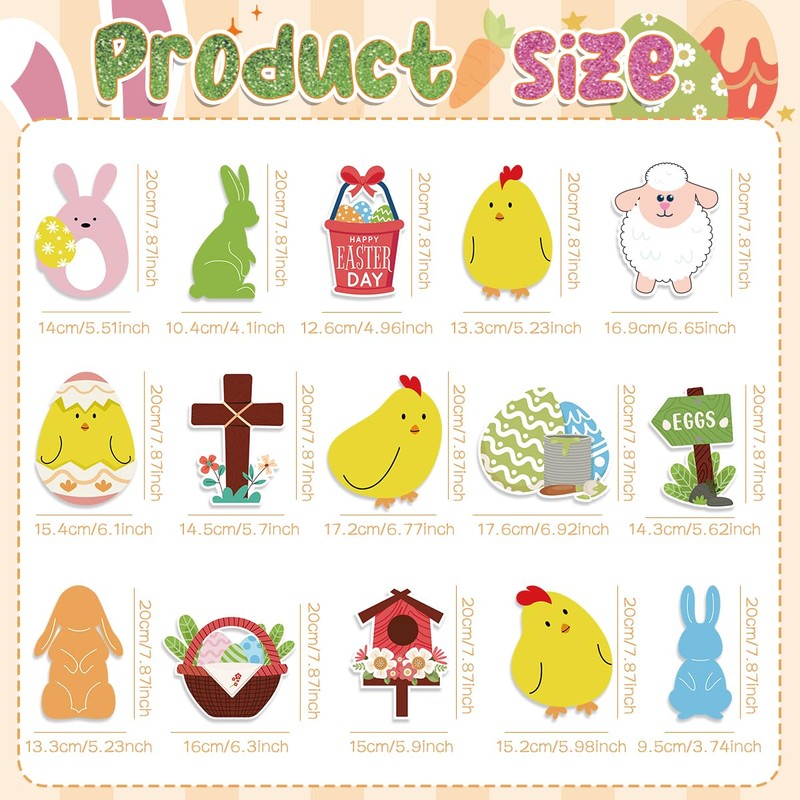 Easter Decorations Happy Easter Porch Banner Eggs Garland with Hanging
