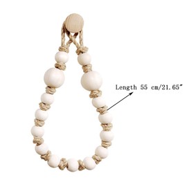 Ykendz Wooden Beads Toilet Paper Holder, Toilet Paper Holder, Towel Roll Holder Tissue Hanger for Home Bathroom Toilet Paper Stand Wall Decor Decorations 2 Pieces