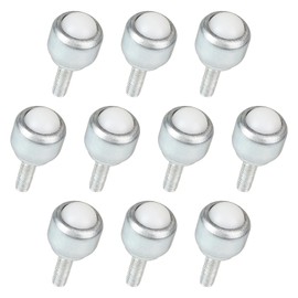 CPROSP Pack of 10 Ball Castors with M5 Threaded Rod 16.5 mm, Ball Roller Bearing 360º, Furniture Castors Small Nylon, Swivel Ball Castors for Transporting Furniture, Kitchen Appliances, Industrial