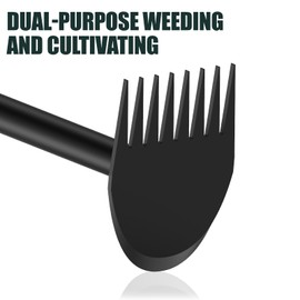 Luvenia Hoe Garden Tool 17-60 Inch 2-in-1 Adjustable Steel Handle Garden Hoe for Weeding Cultivating Heavy Duty Gardening