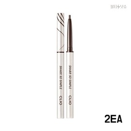 Clio Sharp So Simple No. 2 Brown Waterproof Pencil Liner 0.14g 2pcs / 클리오 샤프쏘심플 2호 브라운 워터프루프 펜슬라이너 0.14g 2개