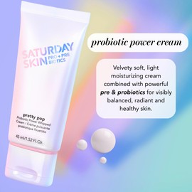 Saturday Skin Pretty Pop Prebiotics & Probiotics whipped Moisturizing Cream Nourishing Allure Best of Beauty K-Beauty Winner 2020 (1.52 Fl Oz)