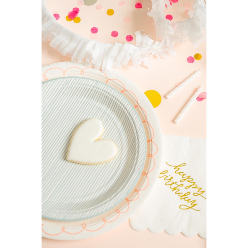 Sugar Paper Disposable Paper Cups, Party Supplies, Gold Dot Design,