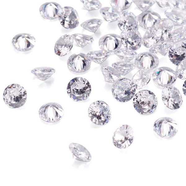 Craftdady 50pcs 4mm Cubic Zirconia Cabochons Clear Small Faceted Rhinestone