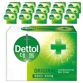 Dettol Antibacterial Soap Original Refreshing Scent, 100g, 16 Pieces / 데톨 향균 비누 오리지널 상쾌한 향, 100g, 16개입