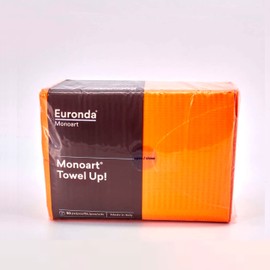Euronda Campo Dental Desechable - Paquete de 50 Babero Dental Desechable para dentistas, Tatuajes, Uñas, Higiene del paciente y Médico (Naranja)