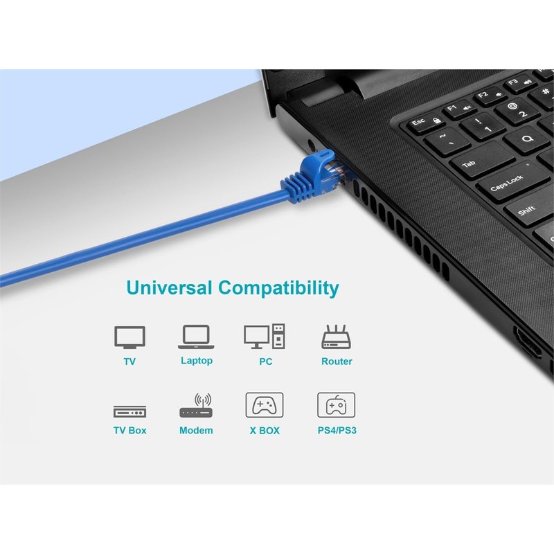 Monoprice Cat6 Ethernet Patch Cable - Snagless RJ45, 24AWG Stranded
