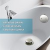 Tubular Bath Tub Drain Kit 1-1/2" with Brushed Tip-Toe Bathtub