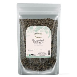 Starwest Botanicals Organic Moringa Leaf - Herb for Tea, Capsules, Juice, & Smoothies, Natural Source of Antioxidants, Cut & Sifted, Certified Kosher, Non GMO - 4 oz Pouch
