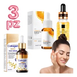 Serum Ácido Hialurónico Colágeno 24k Rutina Skin Care Set 3p Mixta