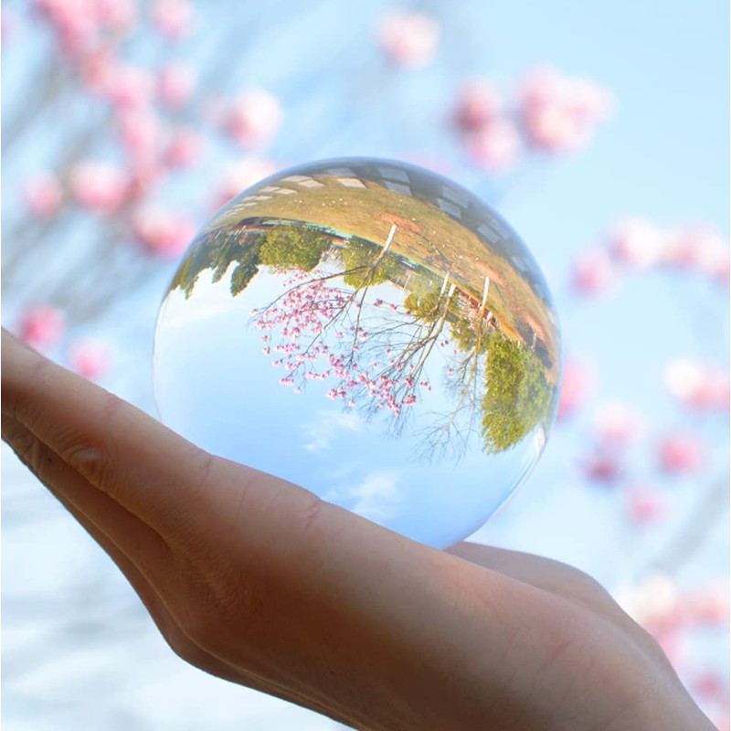 3 inch(80mm) Clear Crystal Ball Globe with Clear Crystal Stand
