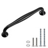 WEAVERBIRD Cabinet Handles Matte Black 128mm Drawer Pulls Aluminum Alloy