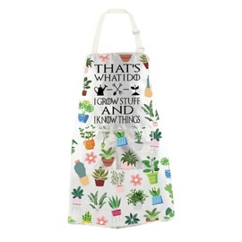 JTOUK Garden Kitchen Apron Gardening Lover Gift Garden Gift Garden Lover Gift Husband Garden Gift Father’s Day Gift (Grow Stuff Apron EU)