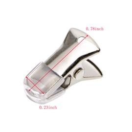 ONLYKXY 30 Pieces 20x6mm Silver Metal Small Clip, DIY Non-Slip Sweater Alligator Clamps Flat Mouth Clip ID Badge Holders Lanyards Clothing Glasses Accessories